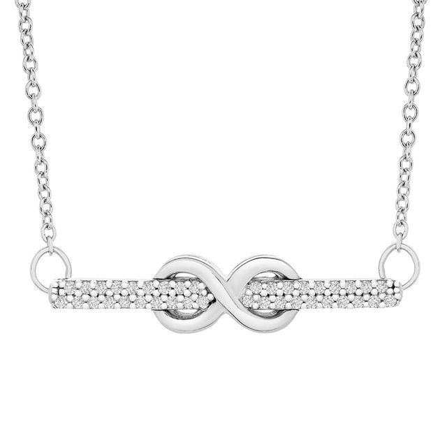 Helzberg Diamond Infinity Necklace with Graduated Stones in