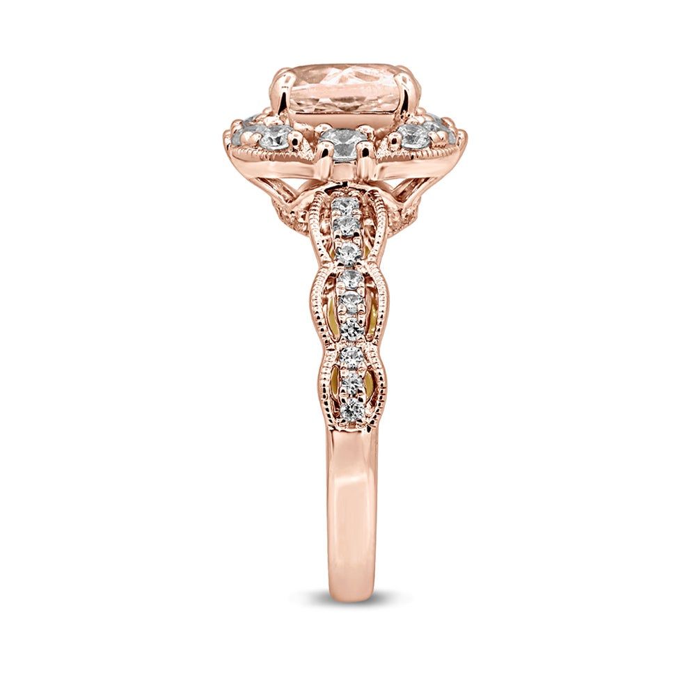 Helzberg rose gold engagement ring top