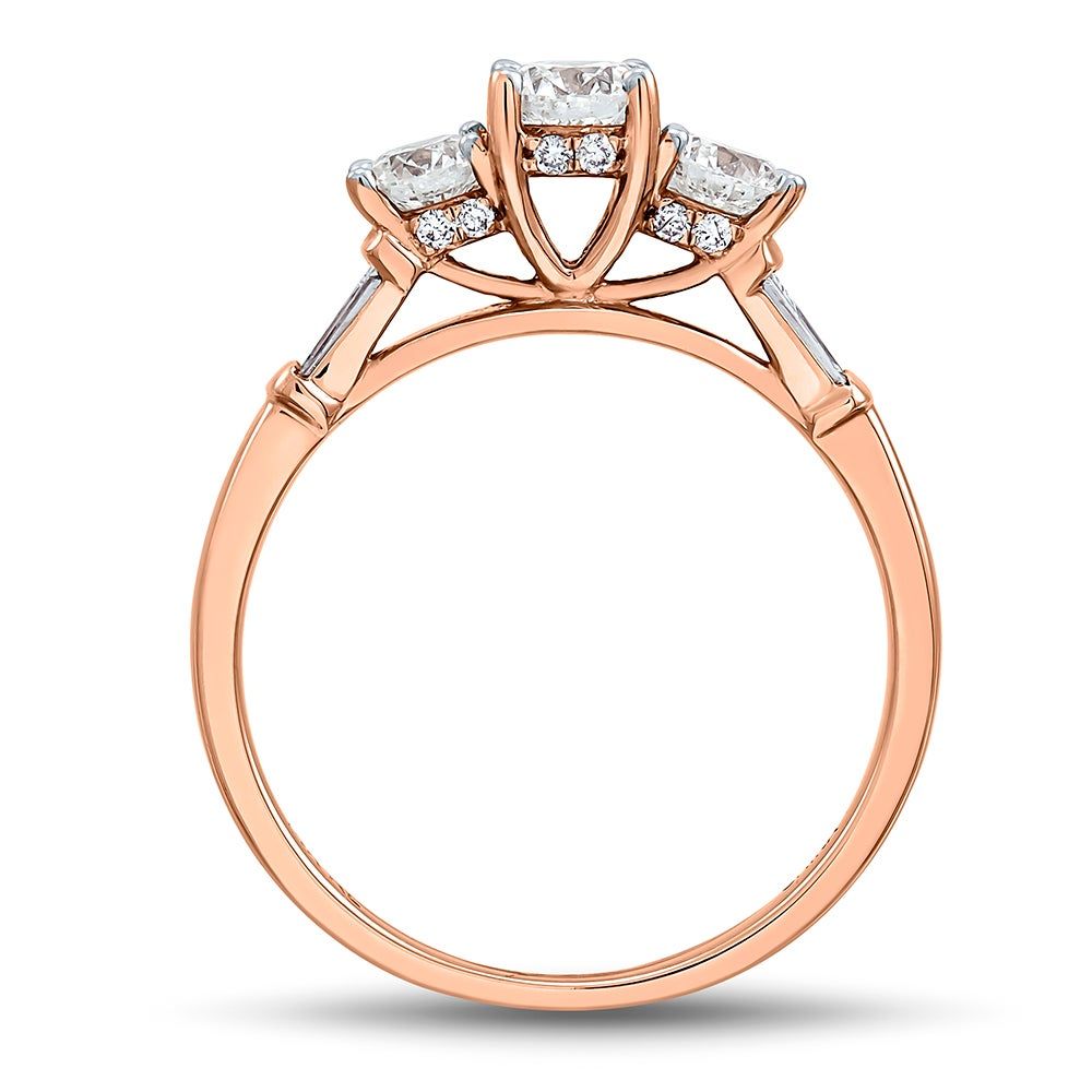 Helzberg rose gold engagement ring top