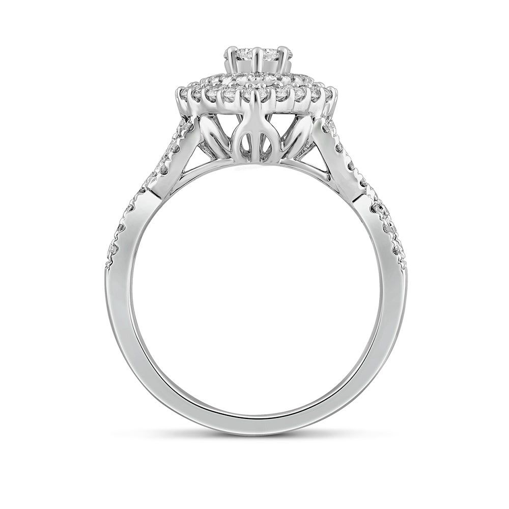 Helzberg Pear Shaped Diamond Engagement Ring Limited Edition 14K