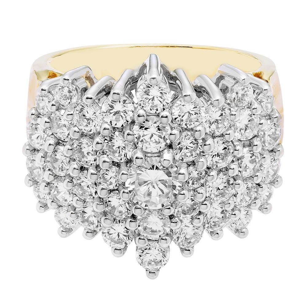 Wide band sales cluster ring