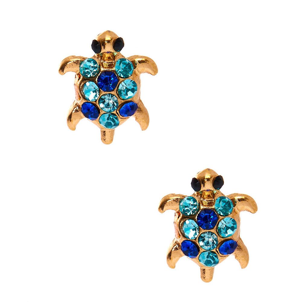 Icing Gold Toned Turtle Stud Earrings Dulles Town Center