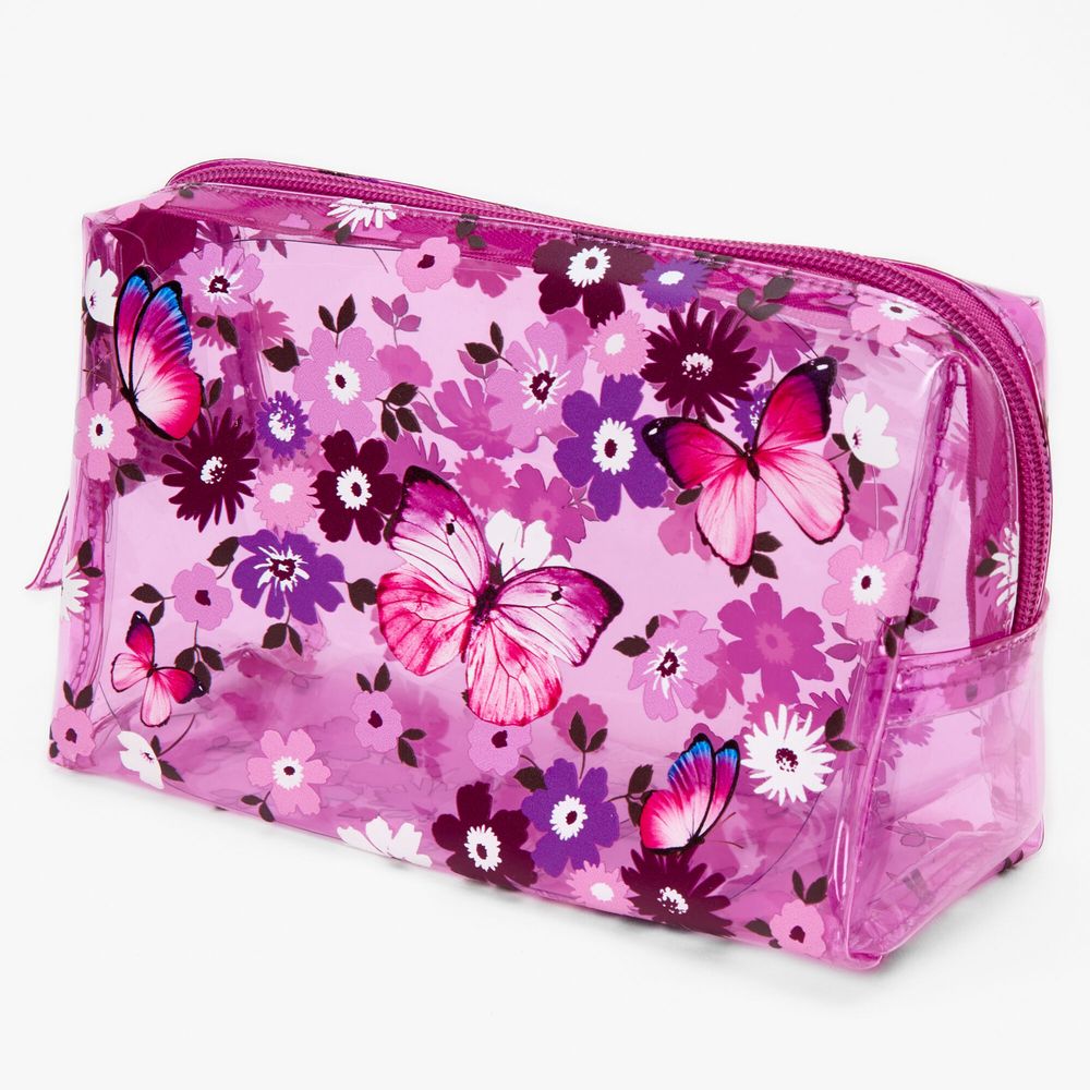Icing Medium Lilac Flower Transparent Makeup Bag Pueblo Mall