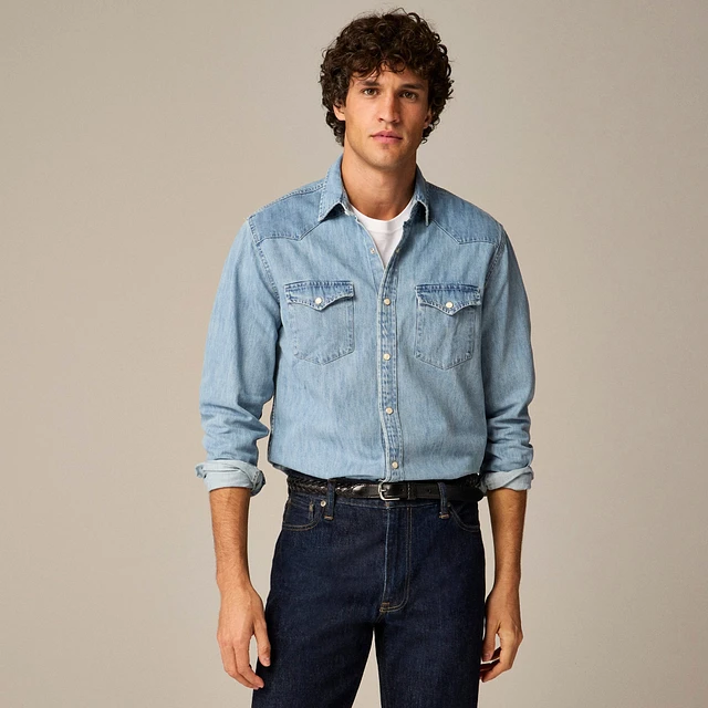 J crew western denim shops shirt