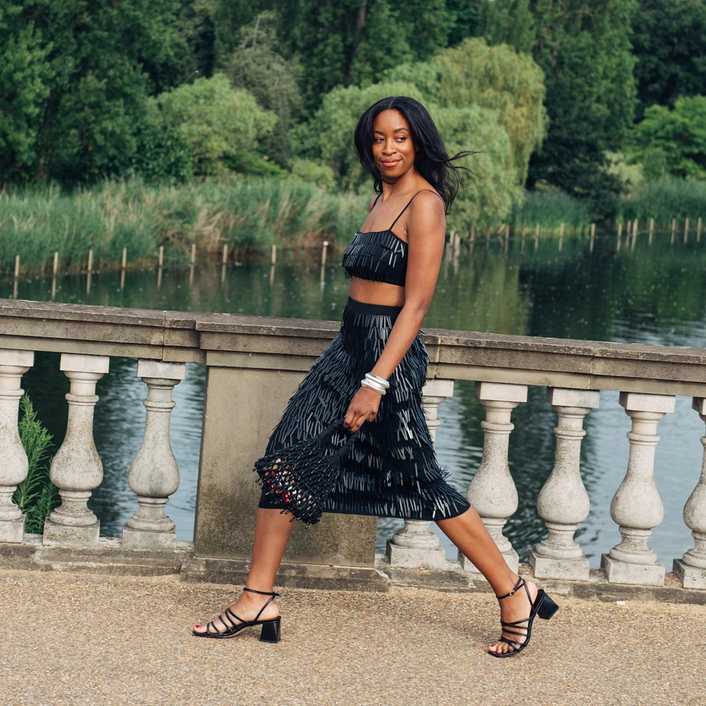 J.Crew Collection sequin fringe midi skirt | Hamilton Place