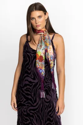 Johnny was scarf 2025 tie midi dress