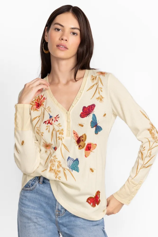 Johnny was aria ruffle top discount