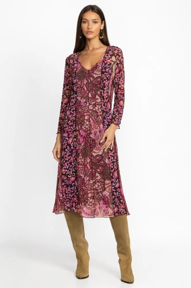 Johnny Was AGATHA MESH MIDI DRESS The Summit