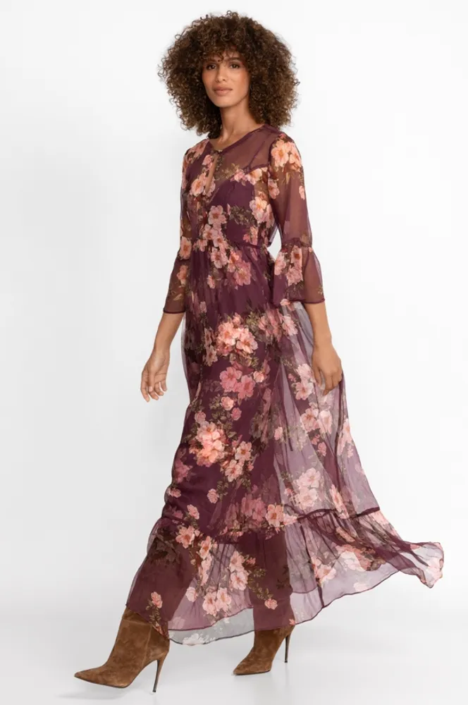 Johnny was silk maxi dress sales