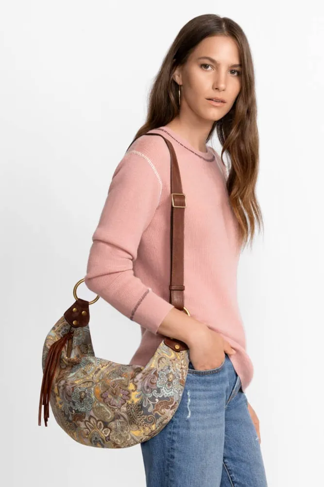 Johnny Was SANDALWOOD ITALIAN LEATHER FAITHFUL BAG The Summit