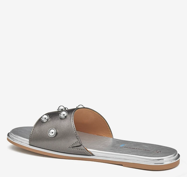 【PORTERNA】Bead Square Sandals Madden Girl Womens Piaaa Square Toe Chunky Strap Slide