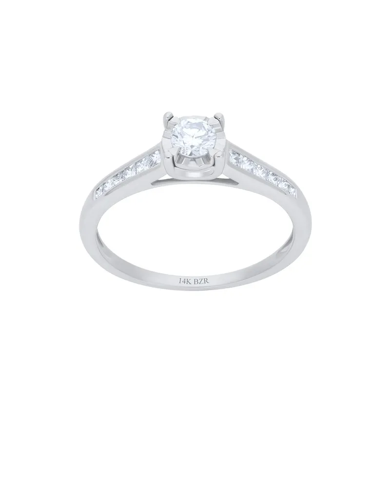 Anillo oro blanco best sale 14k con diamante precio