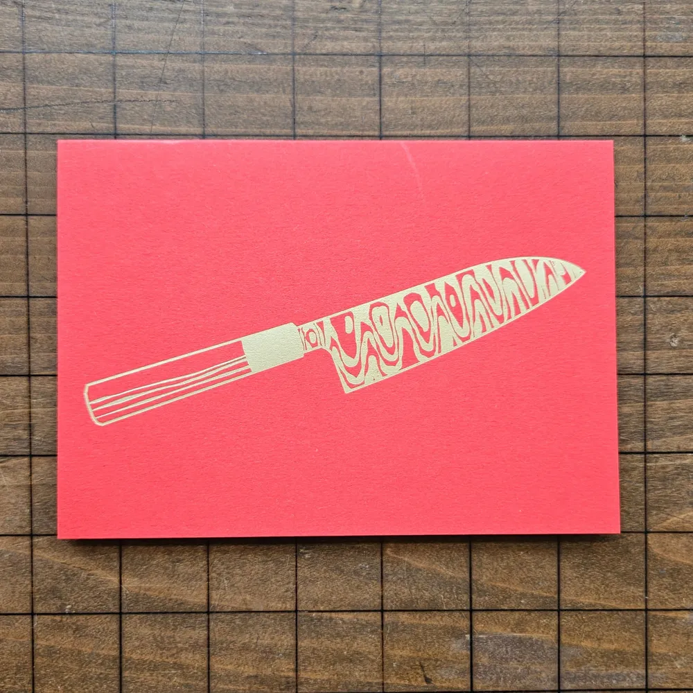 Kitchen Provisions Knife gift cards for vouchers designed by Takako