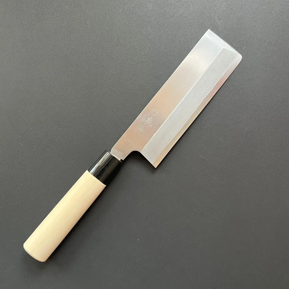 Kitchen Provisions Usuba Knife, Shirogami 2 Carbon Steel, Iron Clad, Polished Finish Ittetsu