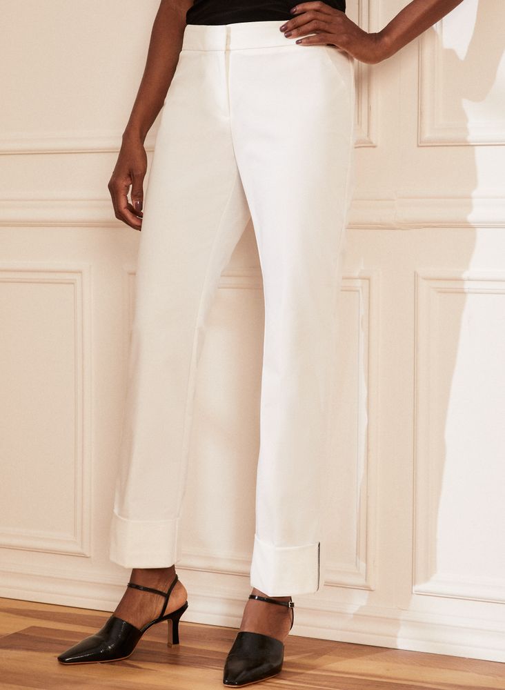 Pantalon cheap retroussé femme