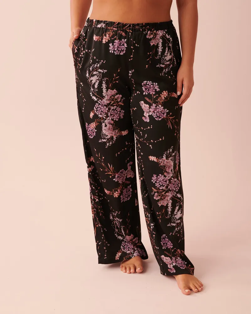 La Vie en Rose Satin Wide Leg Pants The Pen Centre