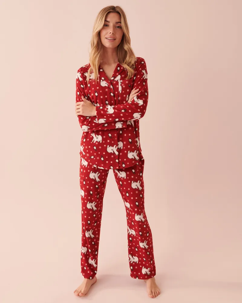 La Vie en Rose Animal Micropolar PJ Set Shop Midtown