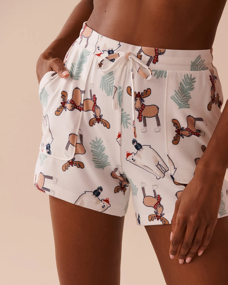 Animal print pajama shorts sale