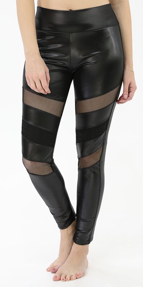 Leggings Park Leather Leggings with Mesh Panels Vancouver Mall