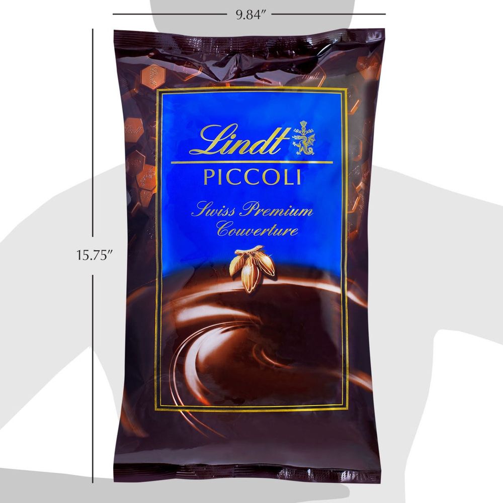 Lindt PICCOLI Swiss Premium Couverture Milk Chocolate Bag, 2.5kg