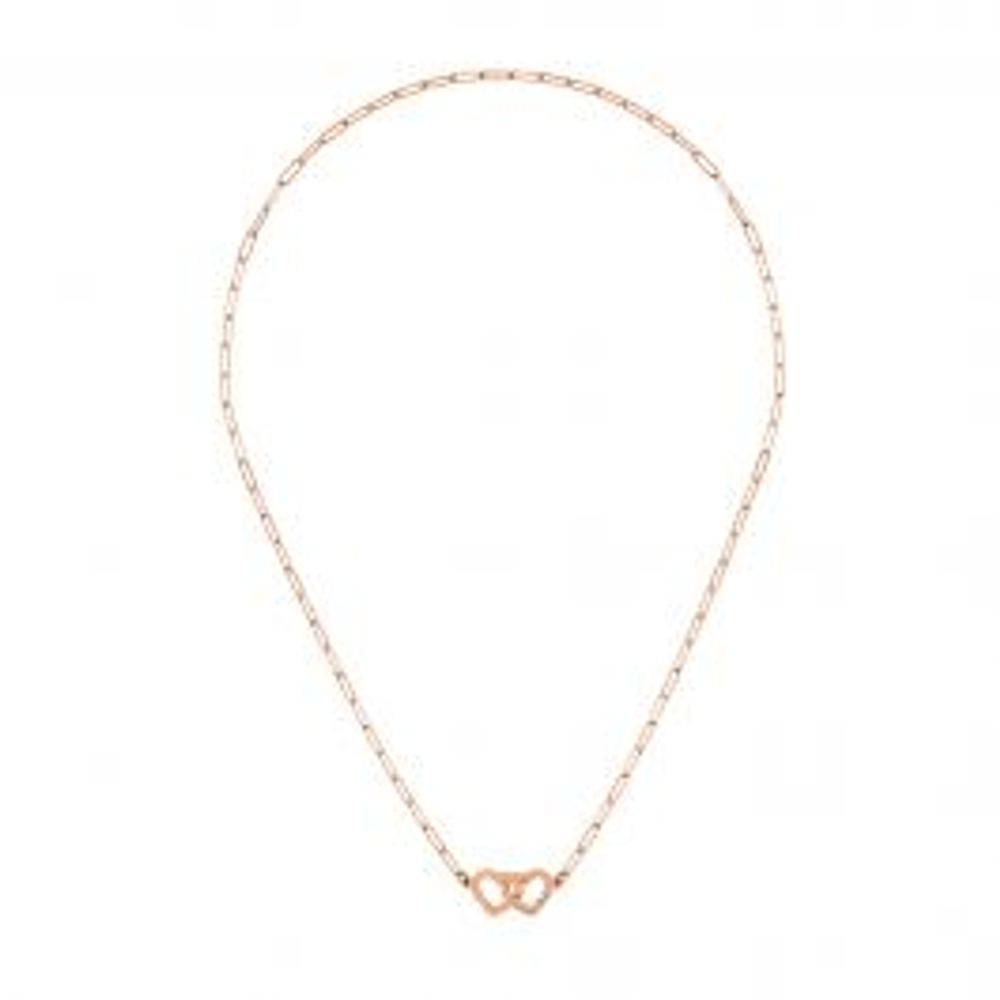 Dinh van Paris Collier Double Coeurs R9 en or rose Bayshore