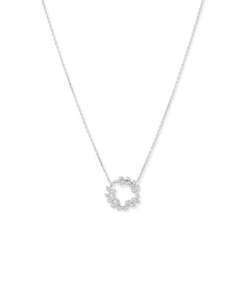 chii◎ Michael Hill Cubic Zirconia Vine Circle Pendant Necklace in