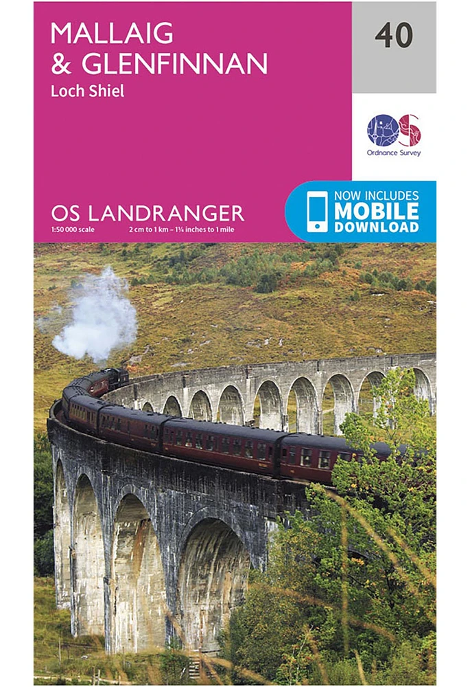 Ordnance Survey Mallaig, Glenfinnan & Loch Shiel - Landranger 40 Map ...