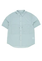 CAYL Men's Check 2 Pocket Short Sleeve Shirt - Light Grey