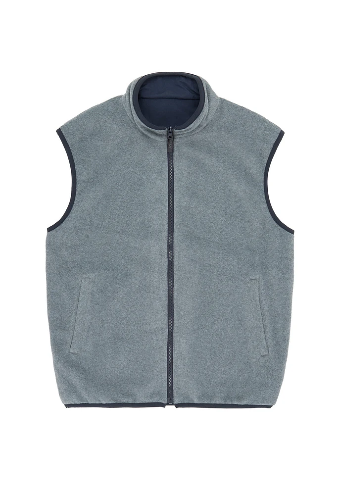 Gramicci Reversible Fleece Vest - Heather Charcoal | King's Cross