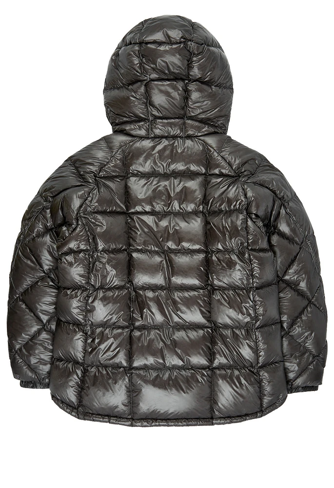 And Wander Diamond Stitch Down Hoodie - Gray | King's Cross