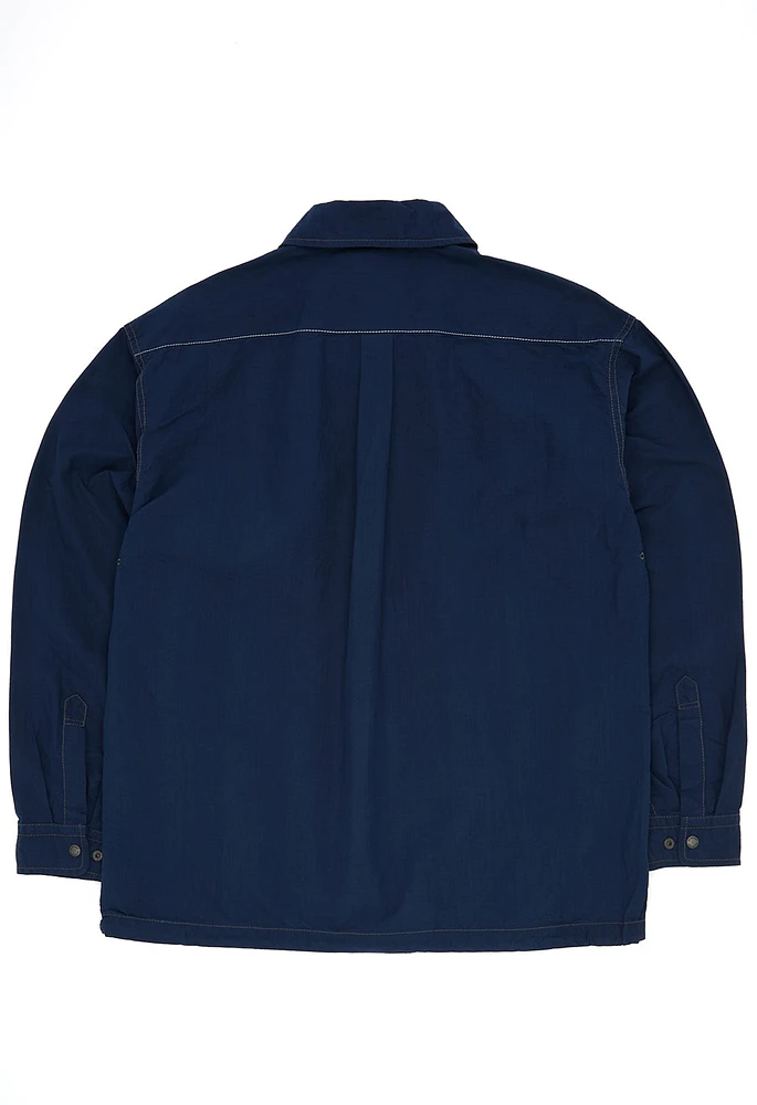 And Wander Men's Cordura Cotton Rip Shirt Jacket - Blue | King's Cross