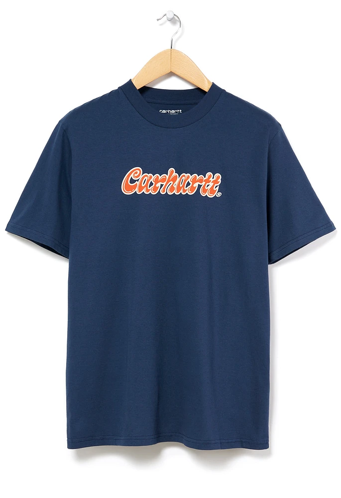 ★2023SS新作★CARHARTT★S/S LIQUID SCRIPT T-SHIRT Carhartt WIP Men's Liquid Script T-Shirt - Blue | King's Cross