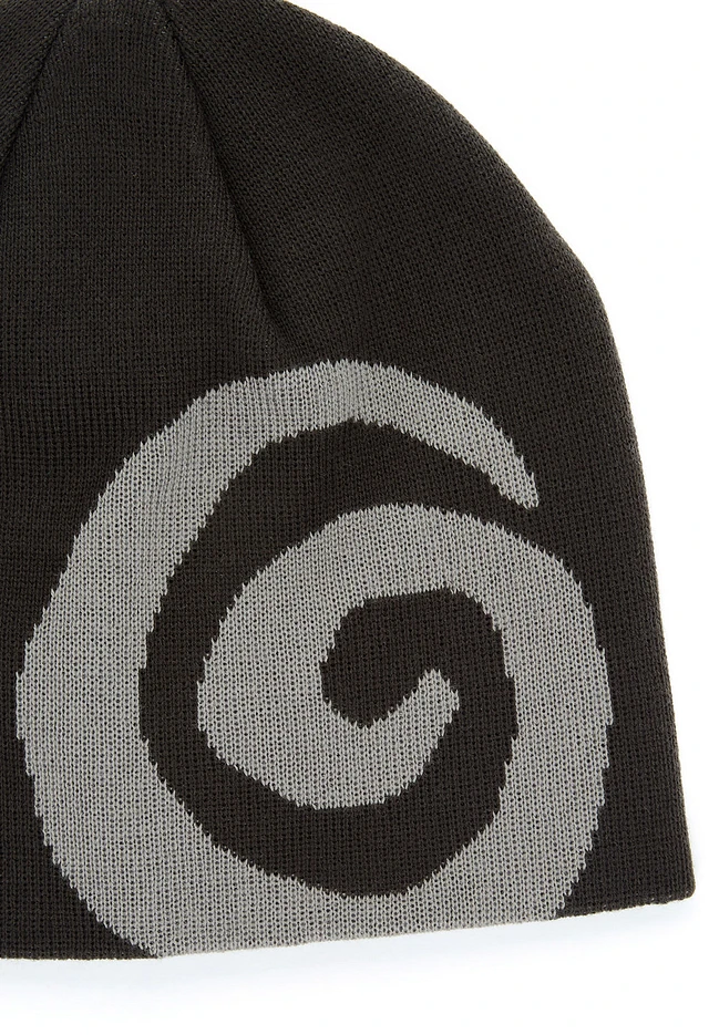 Ostrya Merino Swirl Beanie - Black | King's Cross