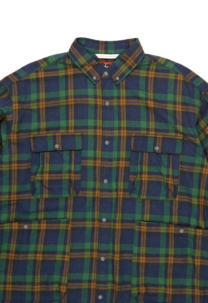 Nanga Men's Fade Plaid Camp Shirt - Yellow | King's Cross