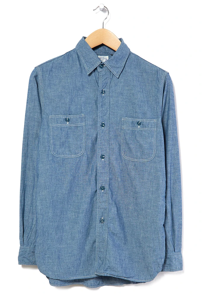 OrSlow Chambray Work Shirt - Blue | King's Cross