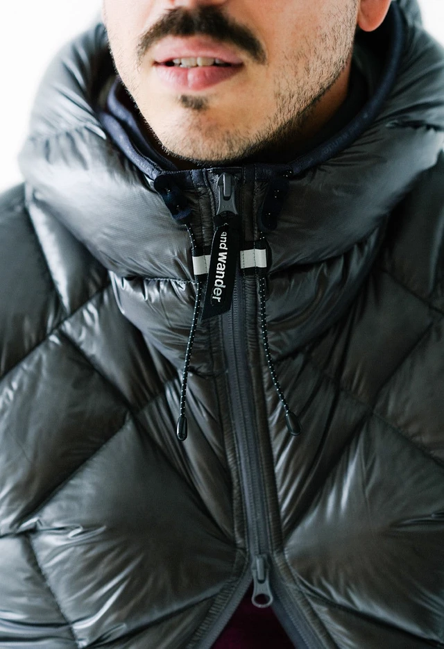 And Wander Diamond Stitch Down Hoodie - Gray | King's Cross And Wander Diamond Stitch Down Hoodie - Gray | King's Cross