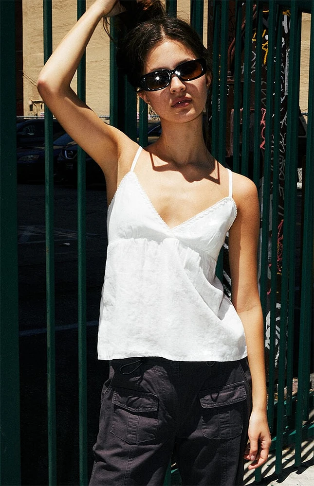 White peplum tank top top