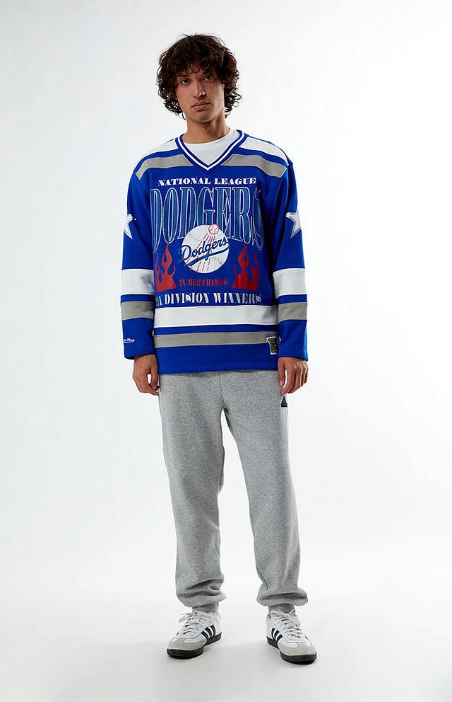 Dodgers v neck jersey on sale