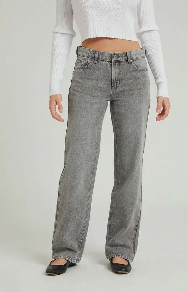 PacSun Jordyn Gray Low Rise Straight Leg Jeans | Arden Fair PacSun Jordyn Gray Low Rise Straight Leg Jeans | Arden Fair