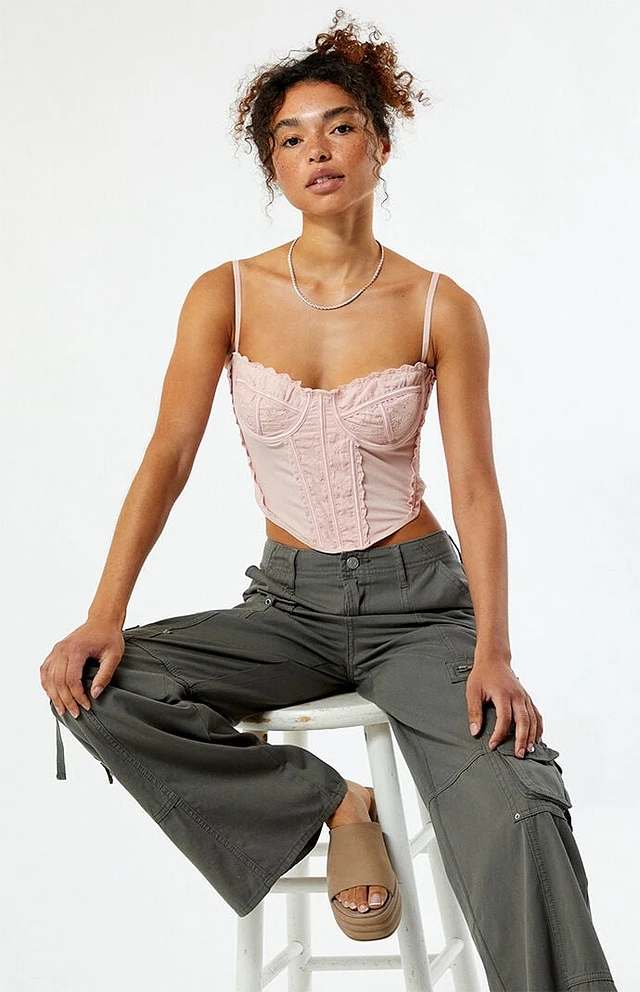 LA Hearts Pointelle Knit Corset | Liberty Center