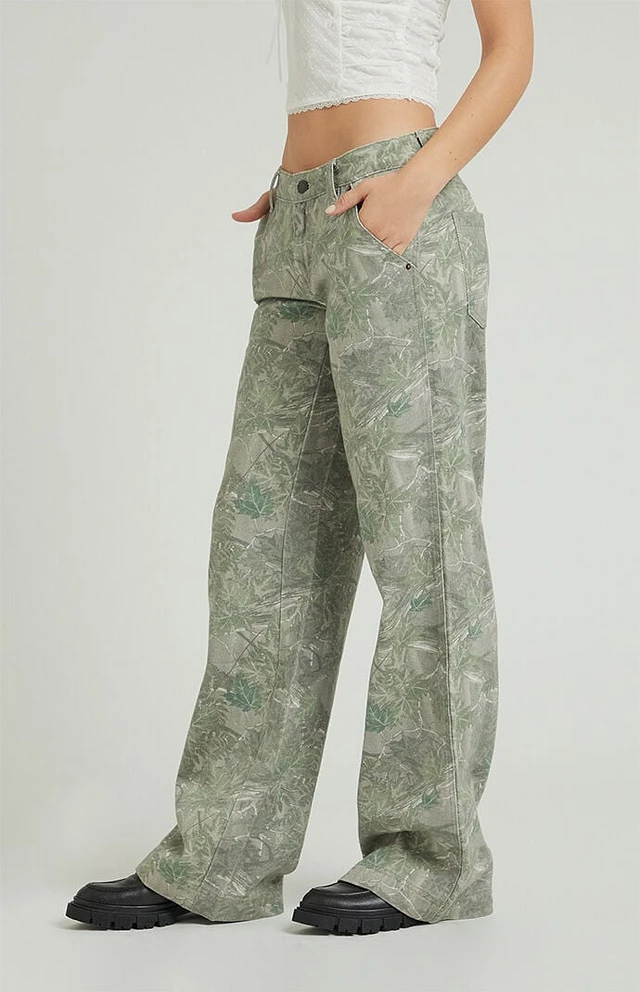 PacSun Tree Camo Low Rise Baggy Pants | Arden Fair