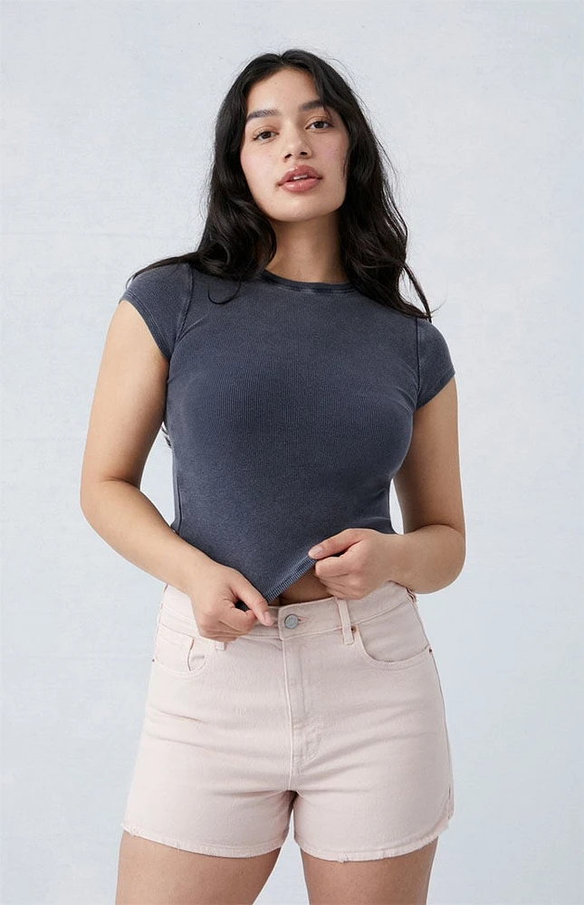 High waisted denim shorts festival clearance