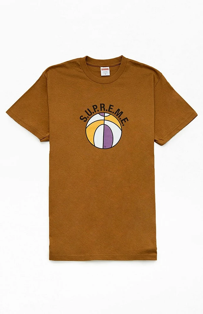 Supreme brown t shirt discount