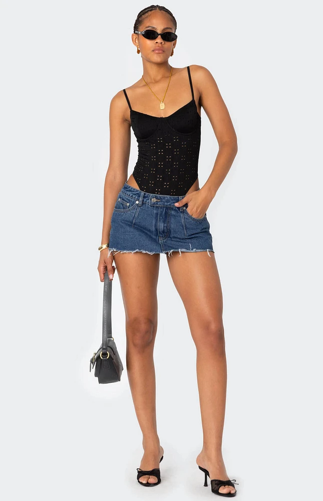 Edikted Raven Cupped Eyelet Bodysuit | Arden Fair