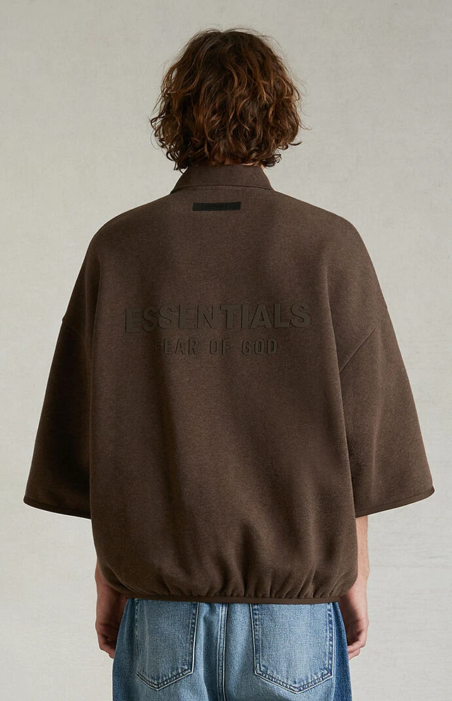 Fear of God Essentials Heather Wood 3/4 Sleeve Polo