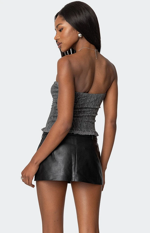 Edikted Lacey Knit Tube Top | Foxvalley Mall