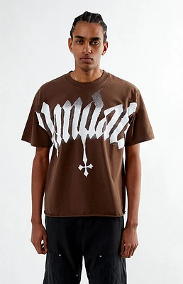 Pacsun Brown Premium Cropped T-Shirt at CoolSprings Galleria in