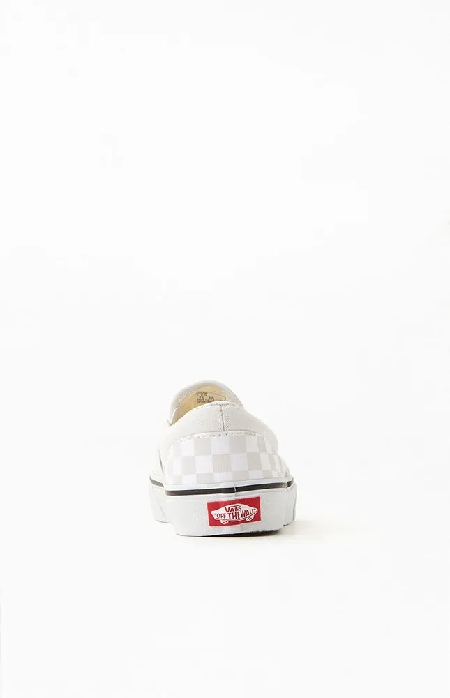 Blush pink checkered vans hot sale