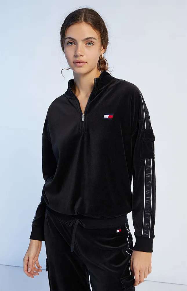 Tommy hilfiger velour hotsell sweatshirt