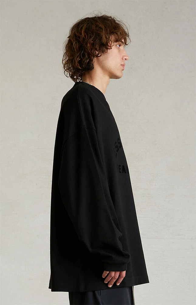 Fear of God Essentials Black Heavy Long Sleeve T-Shirt Fear of God Essentials Black Heavy Long Sleeve T-Shirt